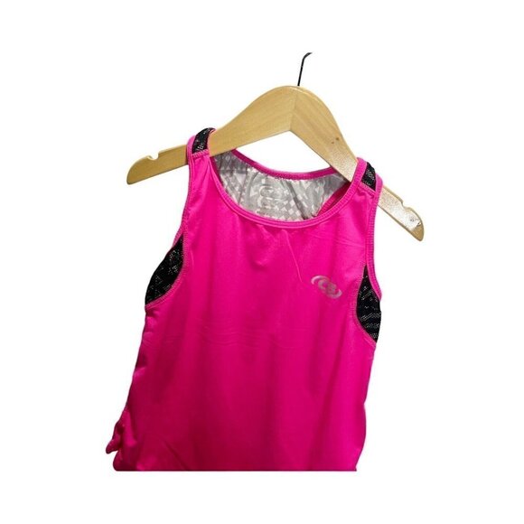 CB Sports Girls' Big Active Racer Back Performance Tank Neon Hot Pink S 5/6 - Picture 3 of 4